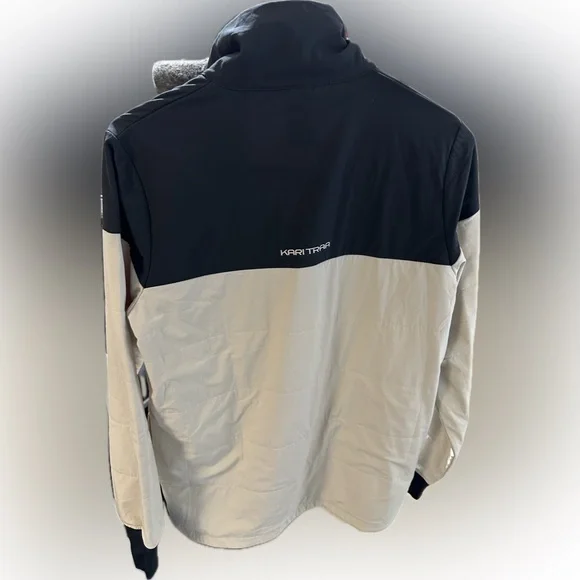 Kari Traa Siri Quilted Half-Zip Pullover Jacket - Beige/Black - Size [M] - Picture 2 of 5